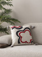 Comfort Punch Desenli Kırlent Kılıfı Kare Dekoratif Bohem Nakışlı Yastık Kılıfı