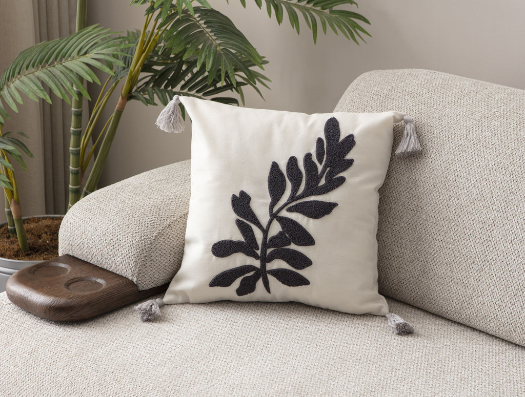 Comfort Punch Desenli Kırlent Kılıfı Kare Dekoratif Bohem Nakışlı Yastık Kılıfı