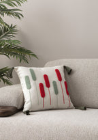 Comfort Punch Desenli Kırlent Kılıfı Kare Dekoratif Bohem Nakışlı Yastık Kılıfı