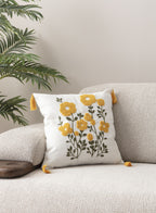 Comfort Punch Desenli Kırlent Kılıfı Kare Dekoratif Bohem Nakışlı Yastık Kılıfı