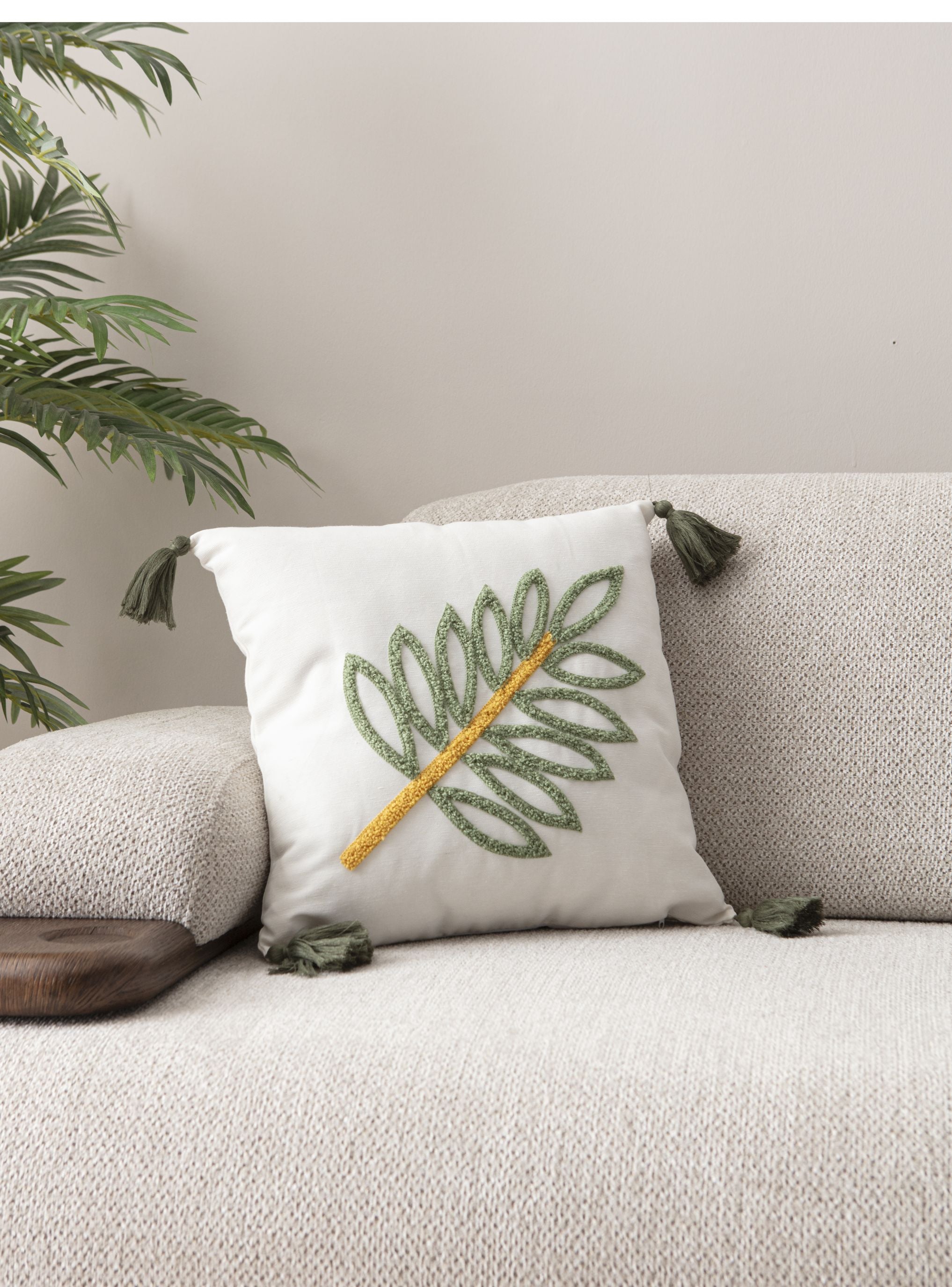 Comfort Punch Desenli Kırlent Kılıfı Kare Dekoratif Bohem Nakışlı Yastık Kılıfı