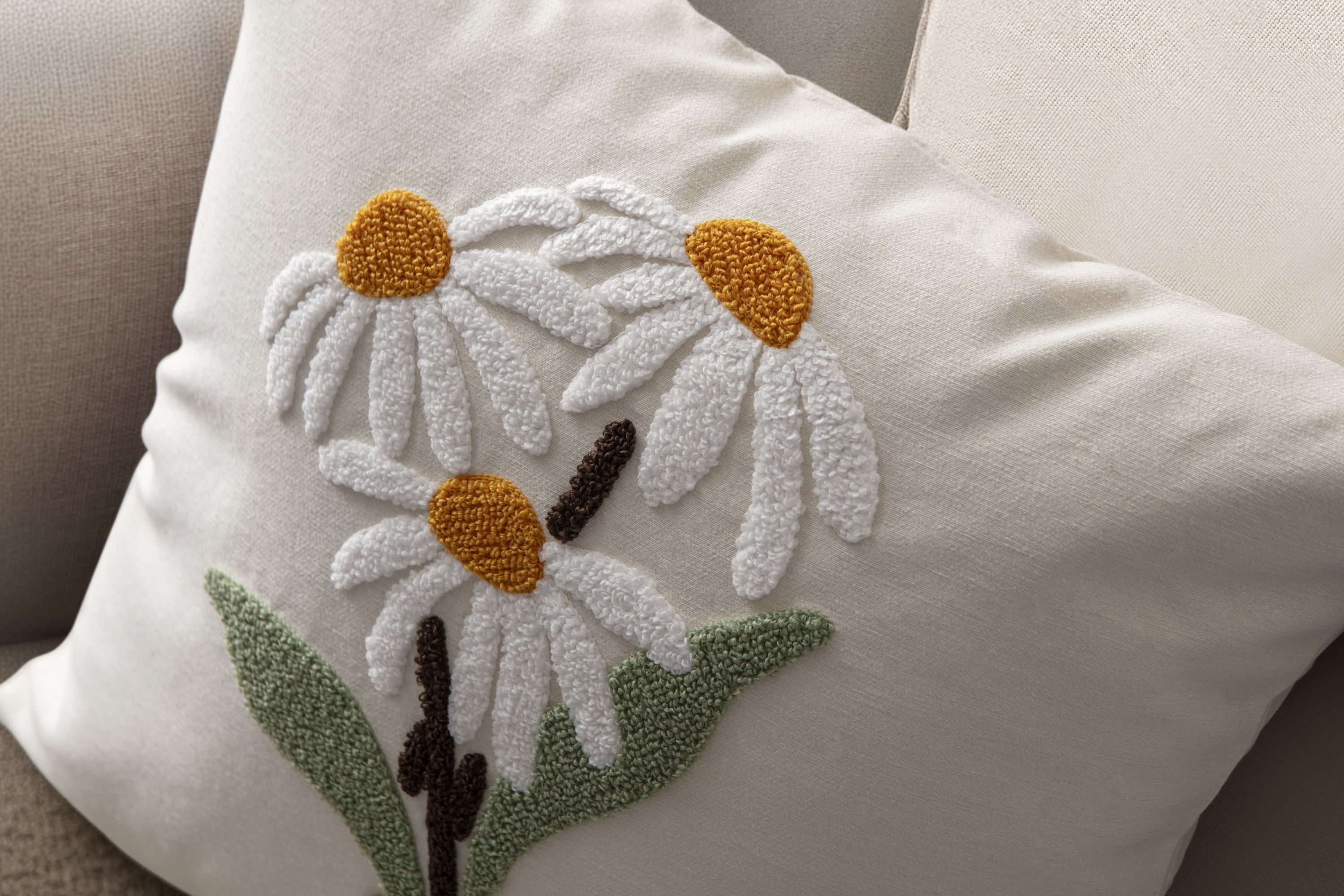 Comfort Punch Desenli Kırlent Kılıfı Kare Dekoratif Bohem Nakışlı Yastık Kılıfı