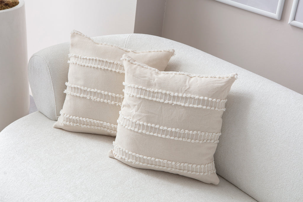 Kedi Merdiveni Puantiyeli Kırlent Kılıfı - Puantiye Dokulu Dekoratif Yastık