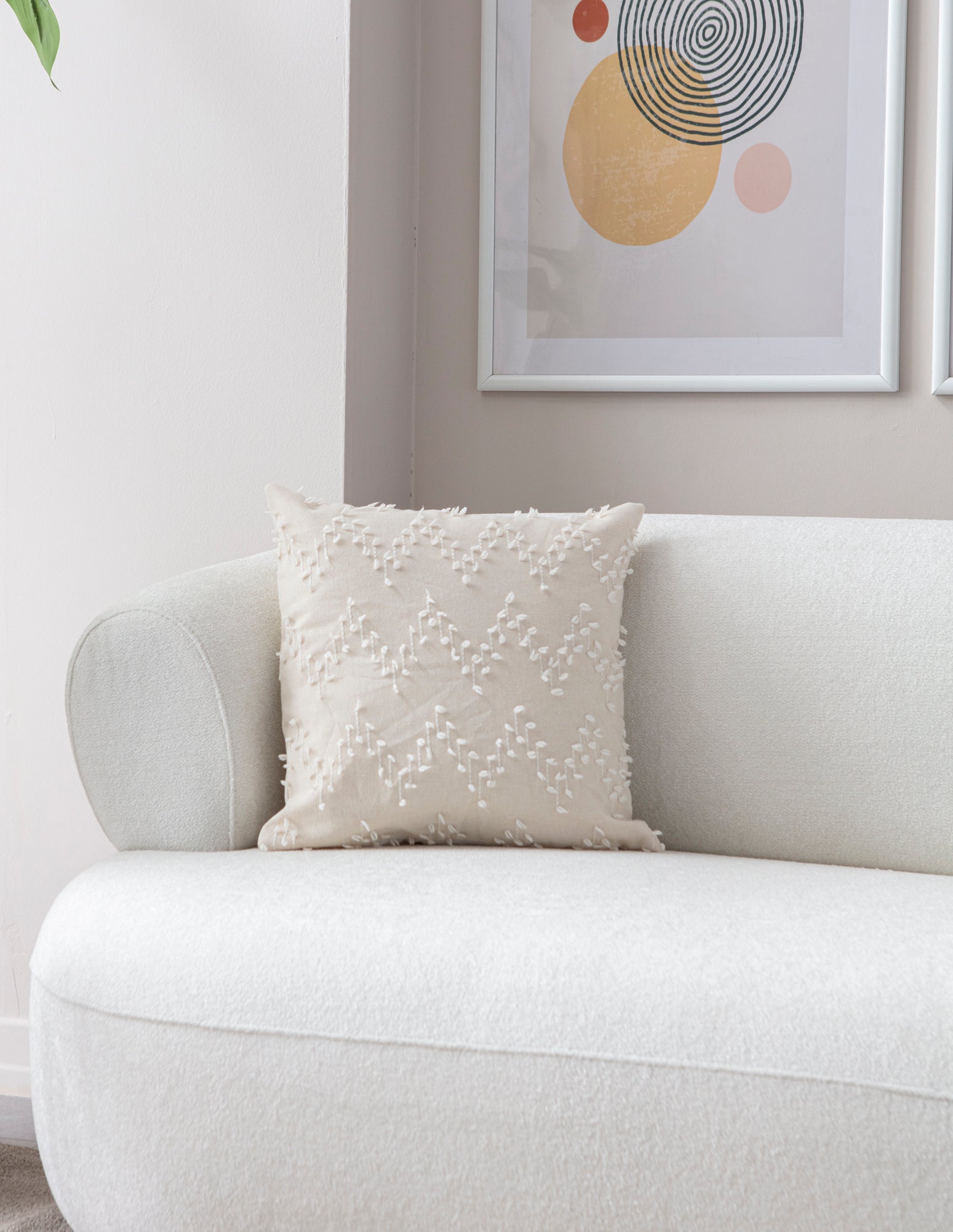 ZikZak Puantiyeli Kırlent Kılıfı - Puantiye Dokulu Dekoratif Yastık