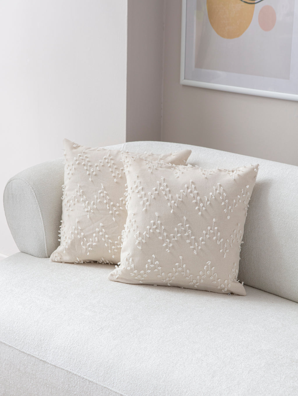 ZikZak Puantiyeli Kırlent Kılıfı - Puantiye Dokulu Dekoratif Yastık