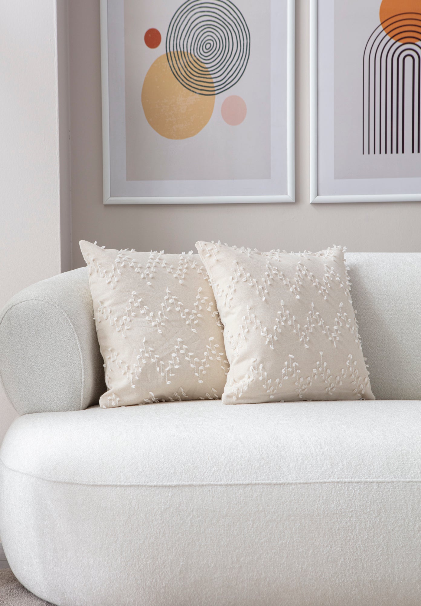 ZikZak Puantiyeli Kırlent Kılıfı - Puantiye Dokulu Dekoratif Yastık