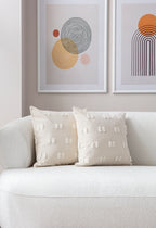 Fiyonk Puantiyeli Kırlent Kılıfı - Puantiye Dokulu Dekoratif Yastık