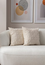 Puantiye çiçeği Kırlent Kılıfı - Puantiye Dokulu Dekoratif Yastık