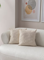 Tek Çizgi Puantiyeli Kırlent Kılıfı - Puantiye Dokulu Dekoratif Yastık