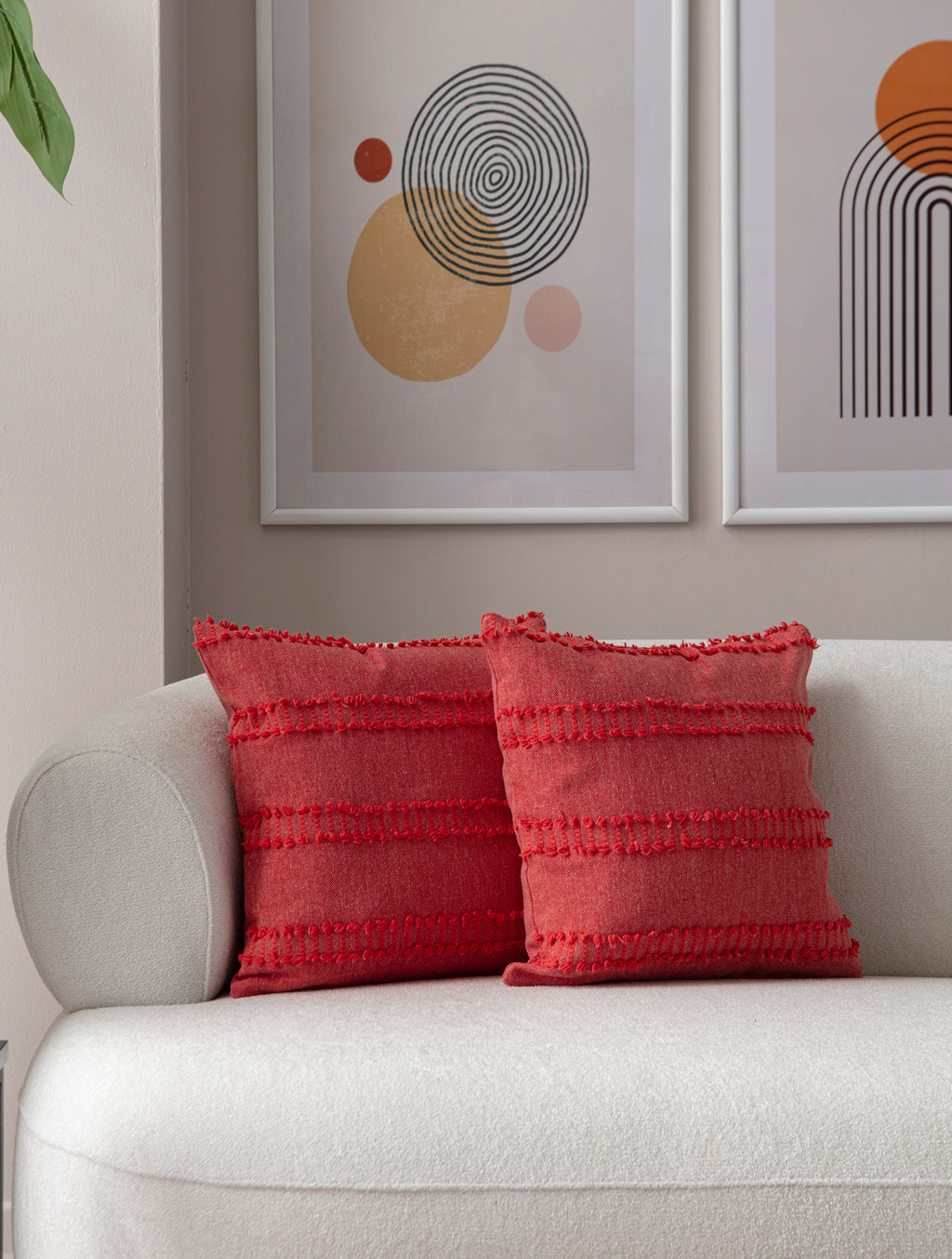 Kedi Merdiveni Puantiyeli Kırlent Kılıfı - Puantiye Dokulu Dekoratif Yastık