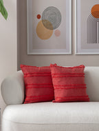 Kedi Merdiveni Puantiyeli Kırlent Kılıfı - Puantiye Dokulu Dekoratif Yastık