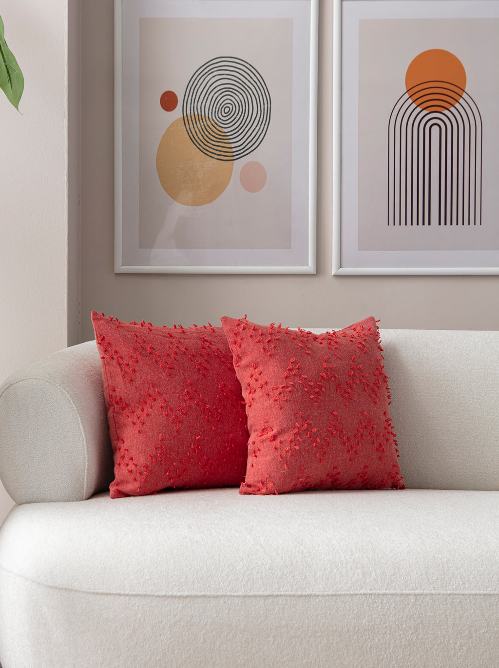 ZikZak Puantiyeli Kırlent Kılıfı - Puantiye Dokulu Dekoratif Yastık