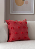 Fiyonk Puantiyeli Kırlent Kılıfı - Puantiye Dokulu Dekoratif Yastık