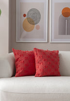 İkili Şerit Puantiyeli Kırlent Kılıfı - Puantiye Dokulu Dekoratif Yastık