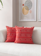 Şerit Puantiyeli Kırlent Kılıfı - Puantiye Dokulu Dekoratif Yastık