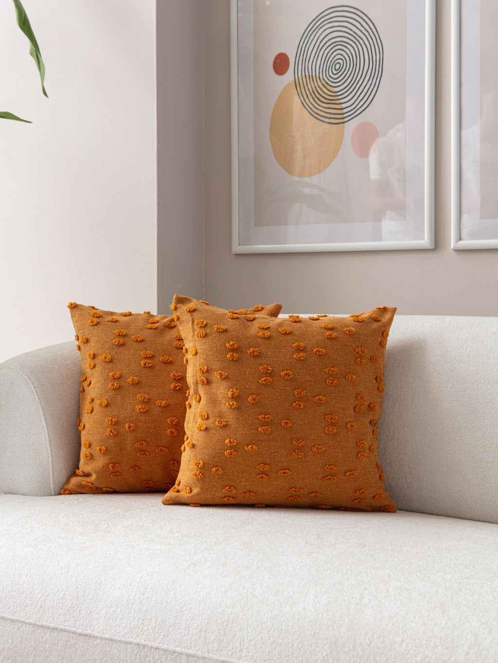 Puantiye çiçeği Kırlent Kılıfı - Puantiye Dokulu Dekoratif Yastık