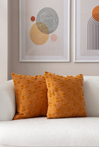 Puantiye çiçeği Kırlent Kılıfı - Puantiye Dokulu Dekoratif Yastık