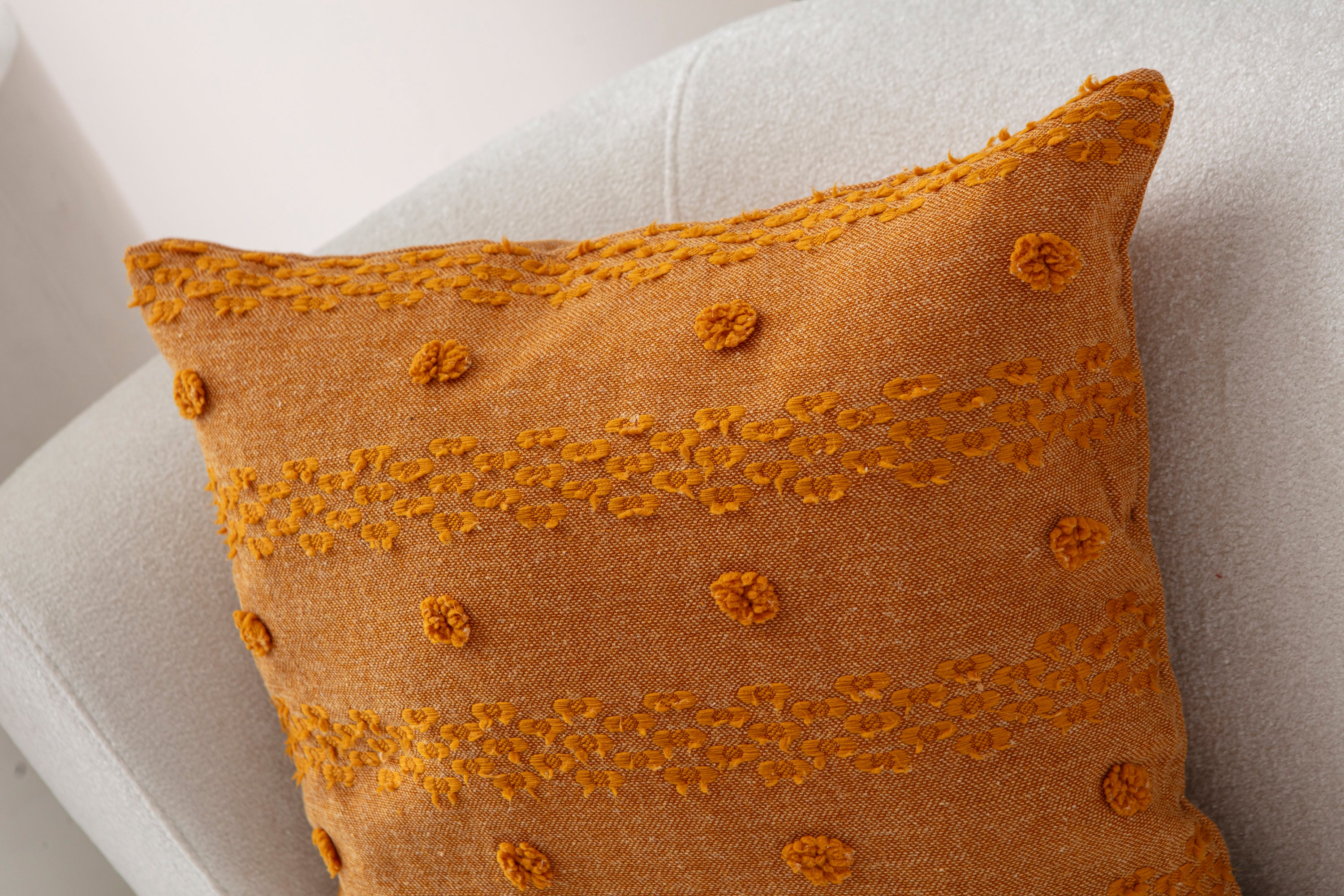 Şerit Puantiyeli Kırlent Kılıfı - Puantiye Dokulu Dekoratif Yastık