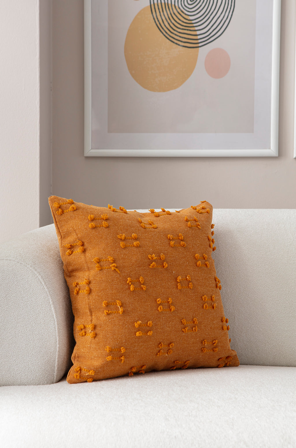 İkili Şerit Puantiyeli Kırlent Kılıfı - Puantiye Dokulu Dekoratif Yastık