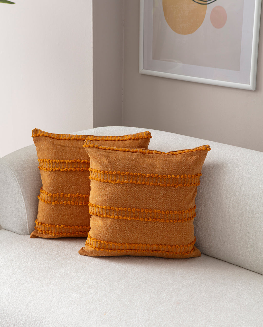 Kedi Merdiveni Puantiyeli Kırlent Kılıfı - Puantiye Dokulu Dekoratif Yastık