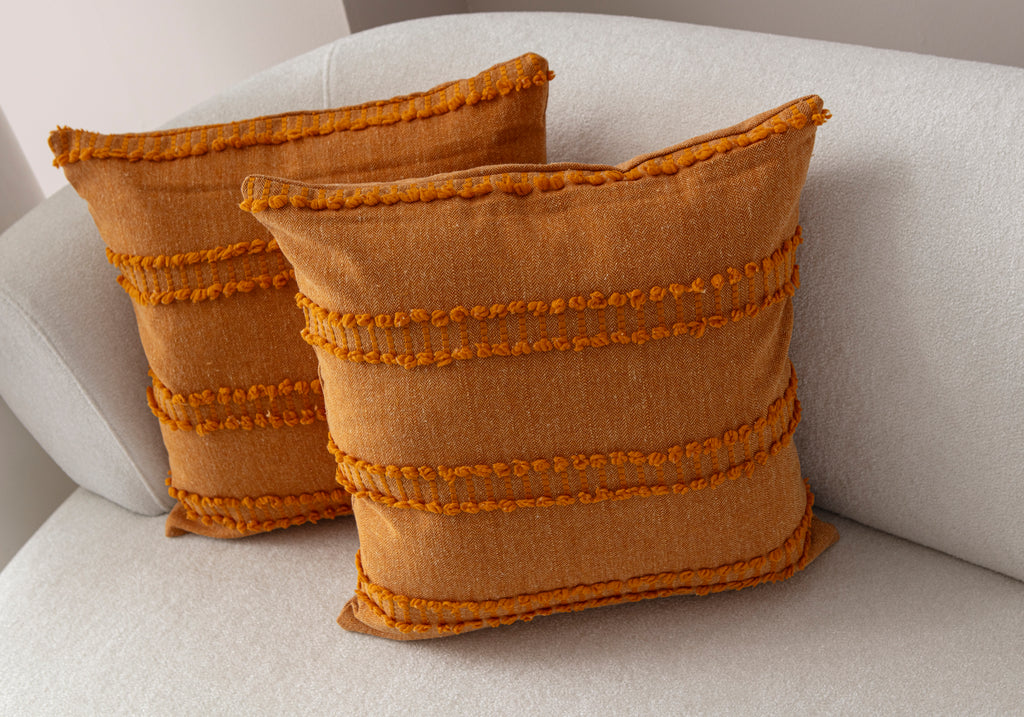 Kedi Merdiveni Puantiyeli Kırlent Kılıfı - Puantiye Dokulu Dekoratif Yastık