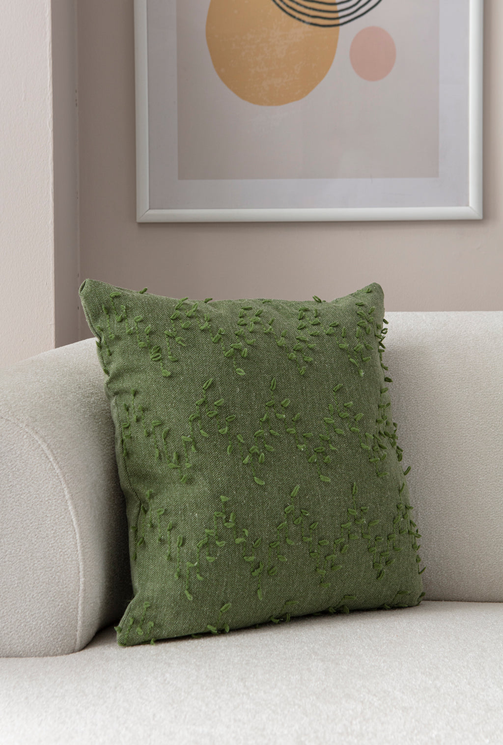 ZikZak Puantiyeli Kırlent Kılıfı - Puantiye Dokulu Dekoratif Yastık