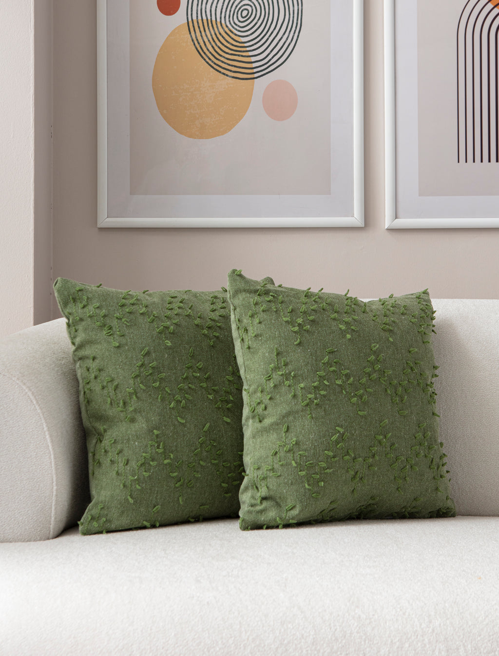 ZikZak Puantiyeli Kırlent Kılıfı - Puantiye Dokulu Dekoratif Yastık