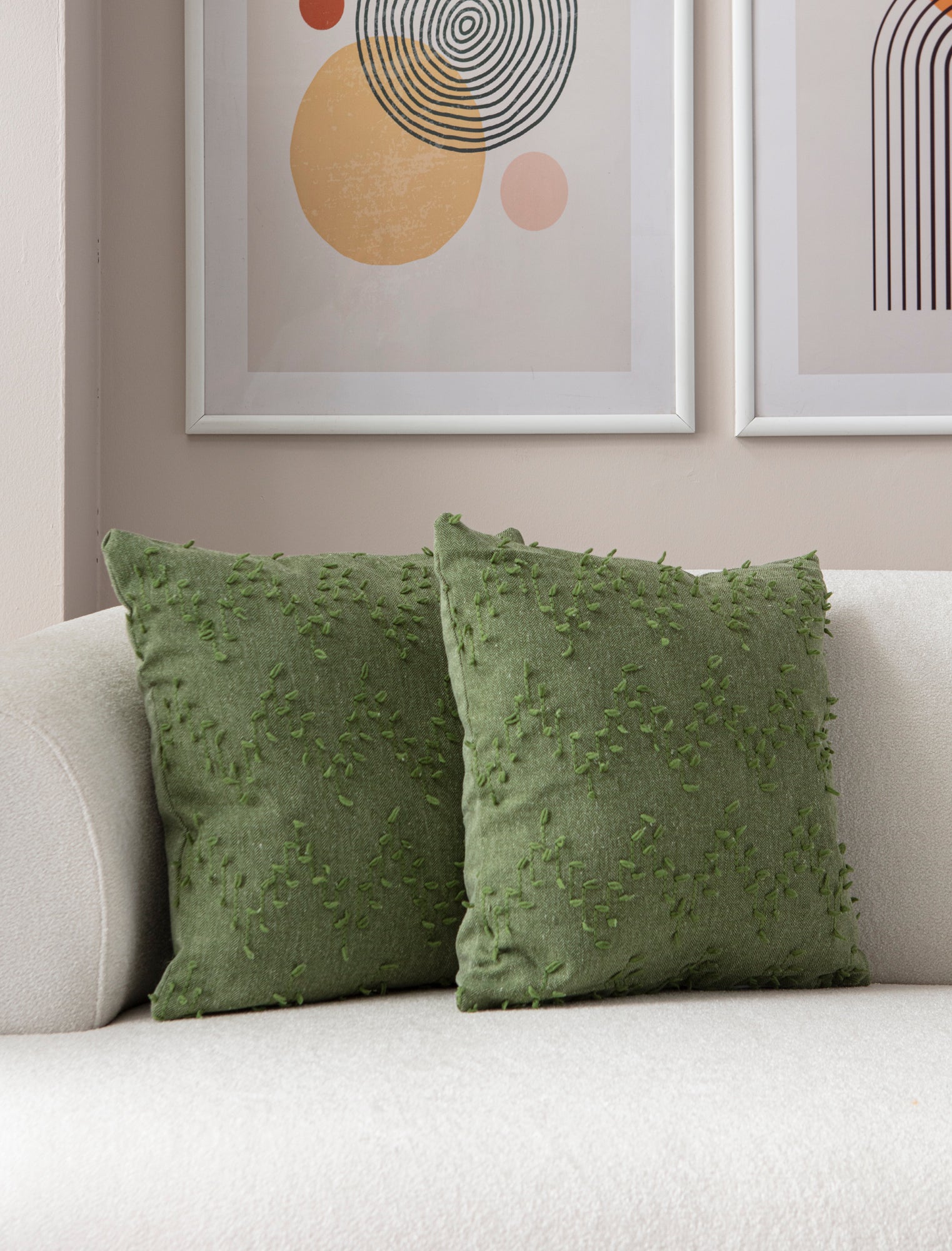 ZikZak Puantiyeli Kırlent Kılıfı - Puantiye Dokulu Dekoratif Yastık