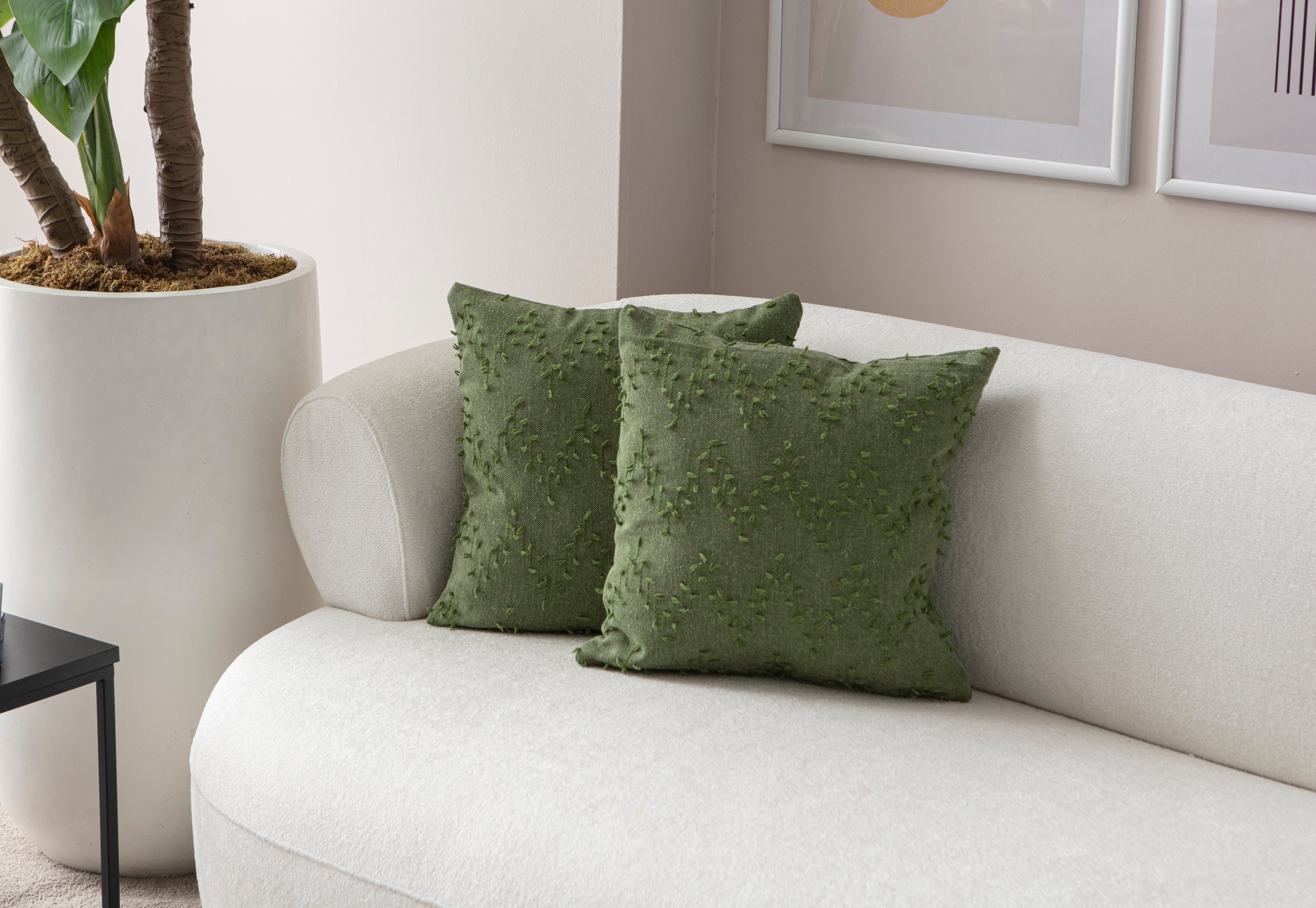 ZikZak Puantiyeli Kırlent Kılıfı - Puantiye Dokulu Dekoratif Yastık