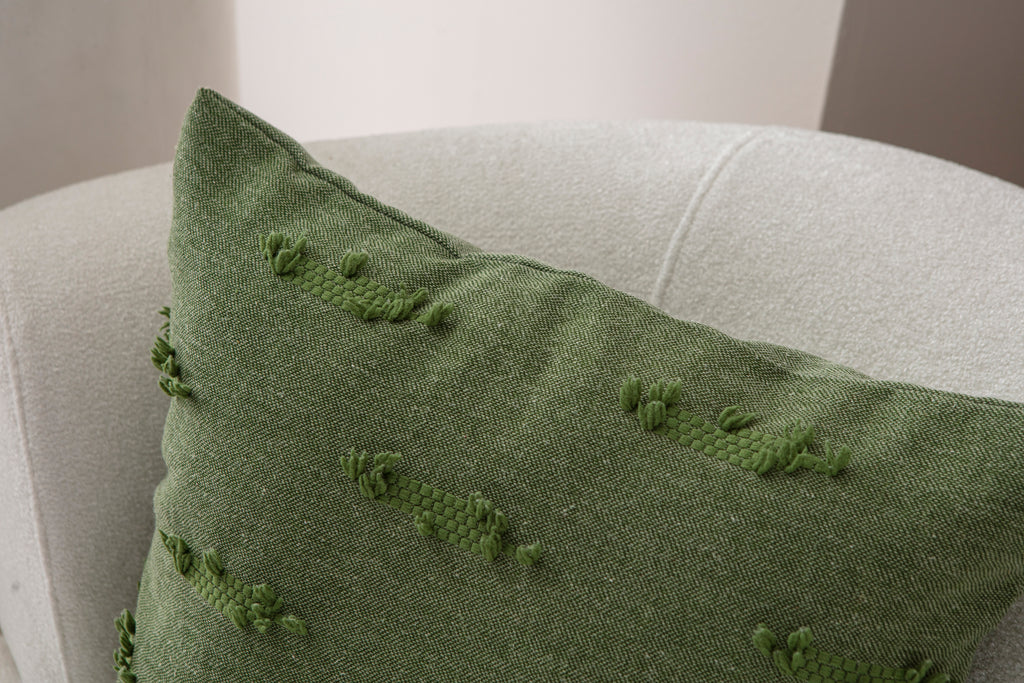 Petek Puantiyeli Kırlent Kılıfı - Puantiye Dokulu Dekoratif Yastık