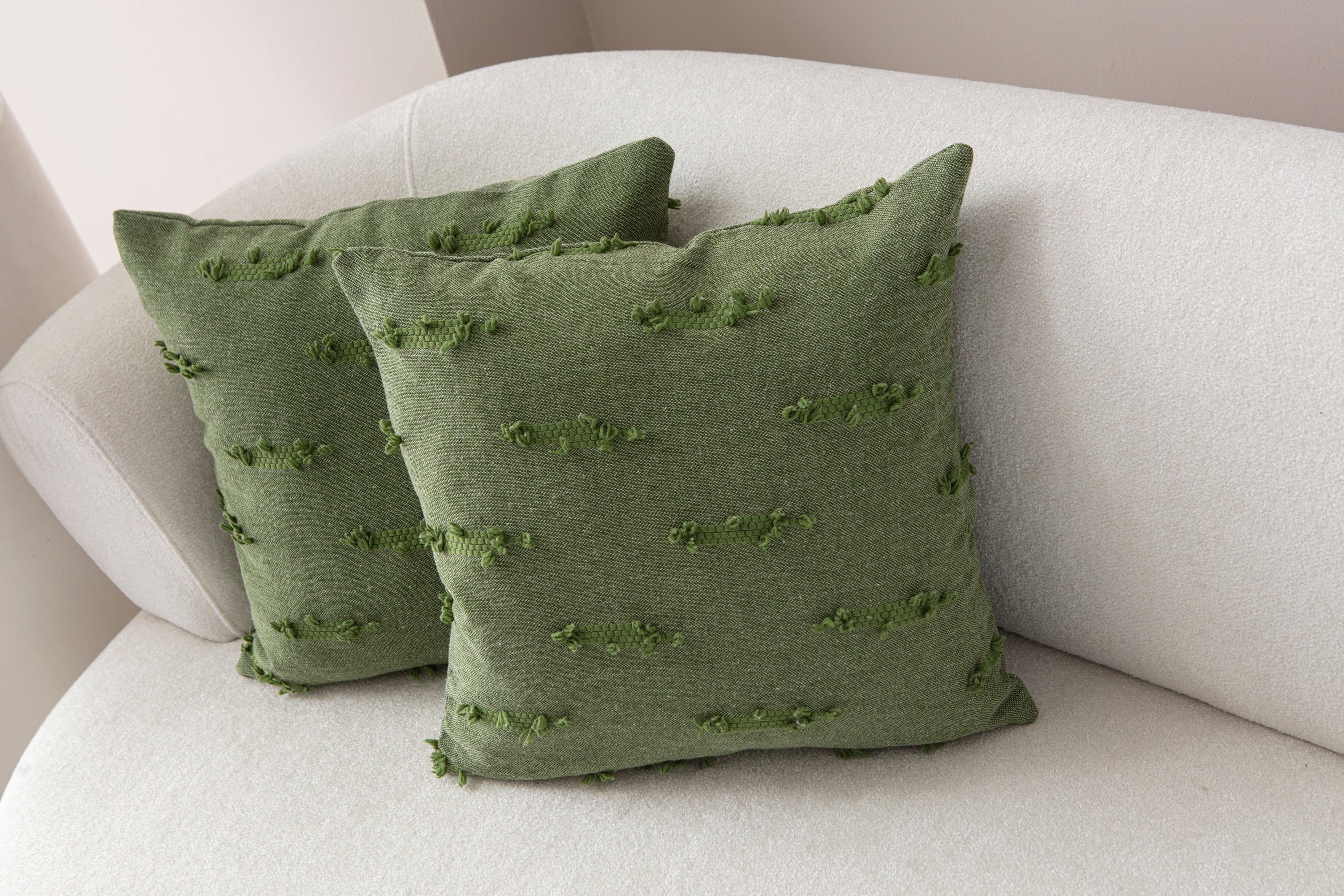 Petek Puantiyeli Kırlent Kılıfı - Puantiye Dokulu Dekoratif Yastık