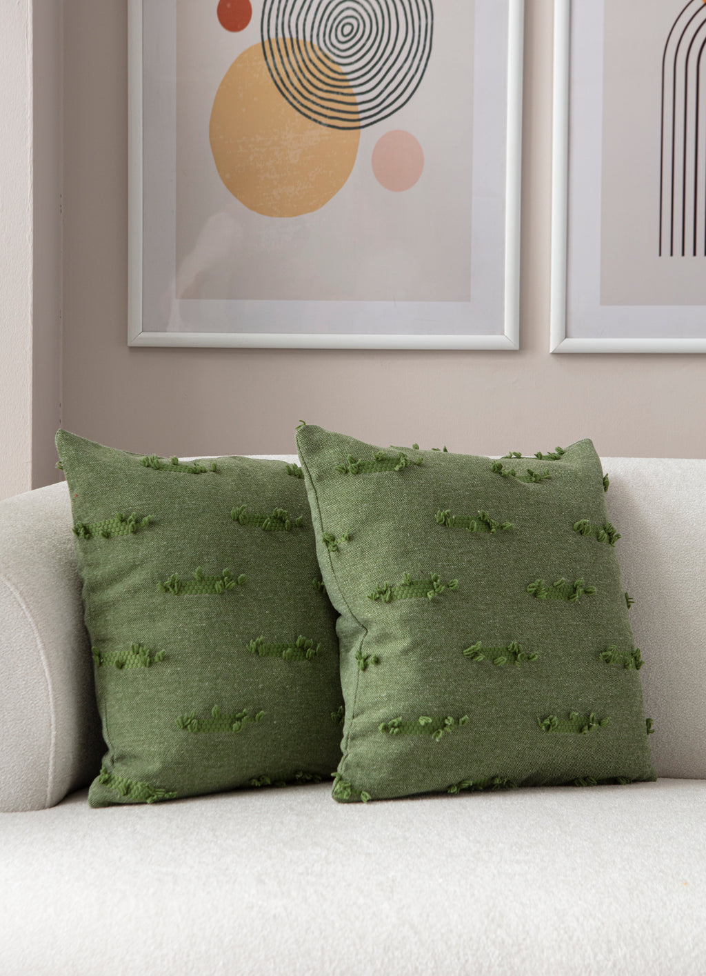 Petek Puantiyeli Kırlent Kılıfı - Puantiye Dokulu Dekoratif Yastık