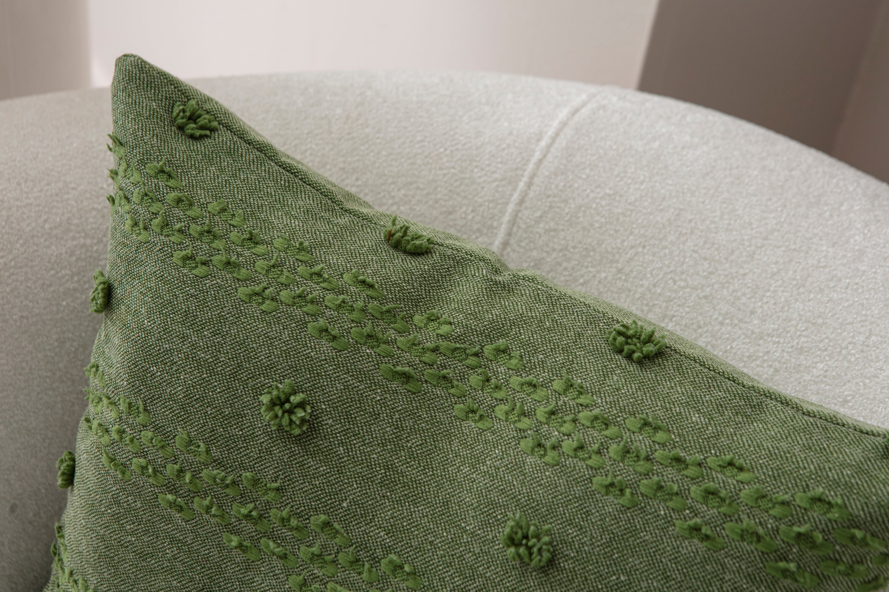 Şerit Puantiyeli Kırlent Kılıfı - Puantiye Dokulu Dekoratif Yastık