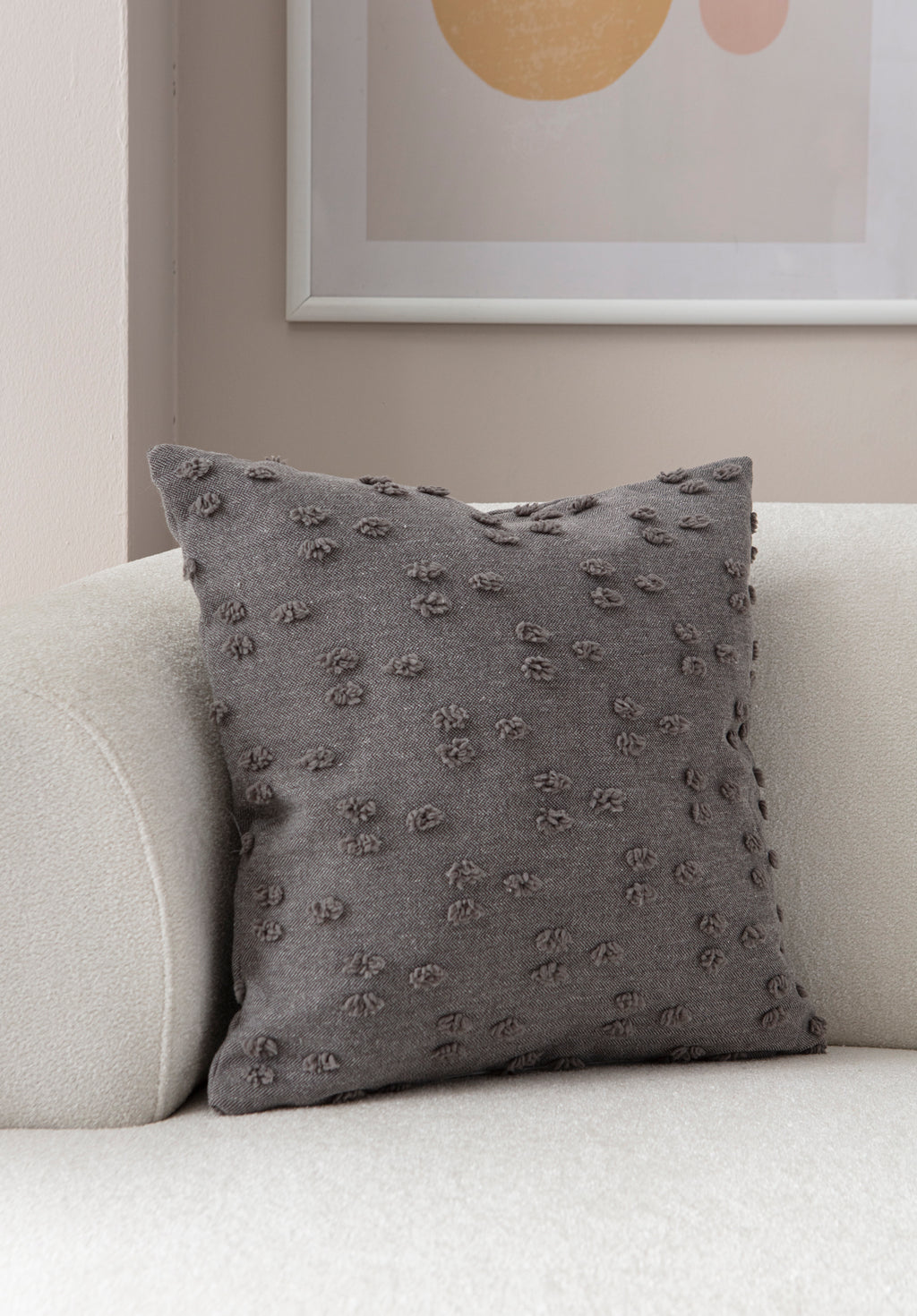 Puantiye çiçeği Kırlent Kılıfı - Puantiye Dokulu Dekoratif Yastık