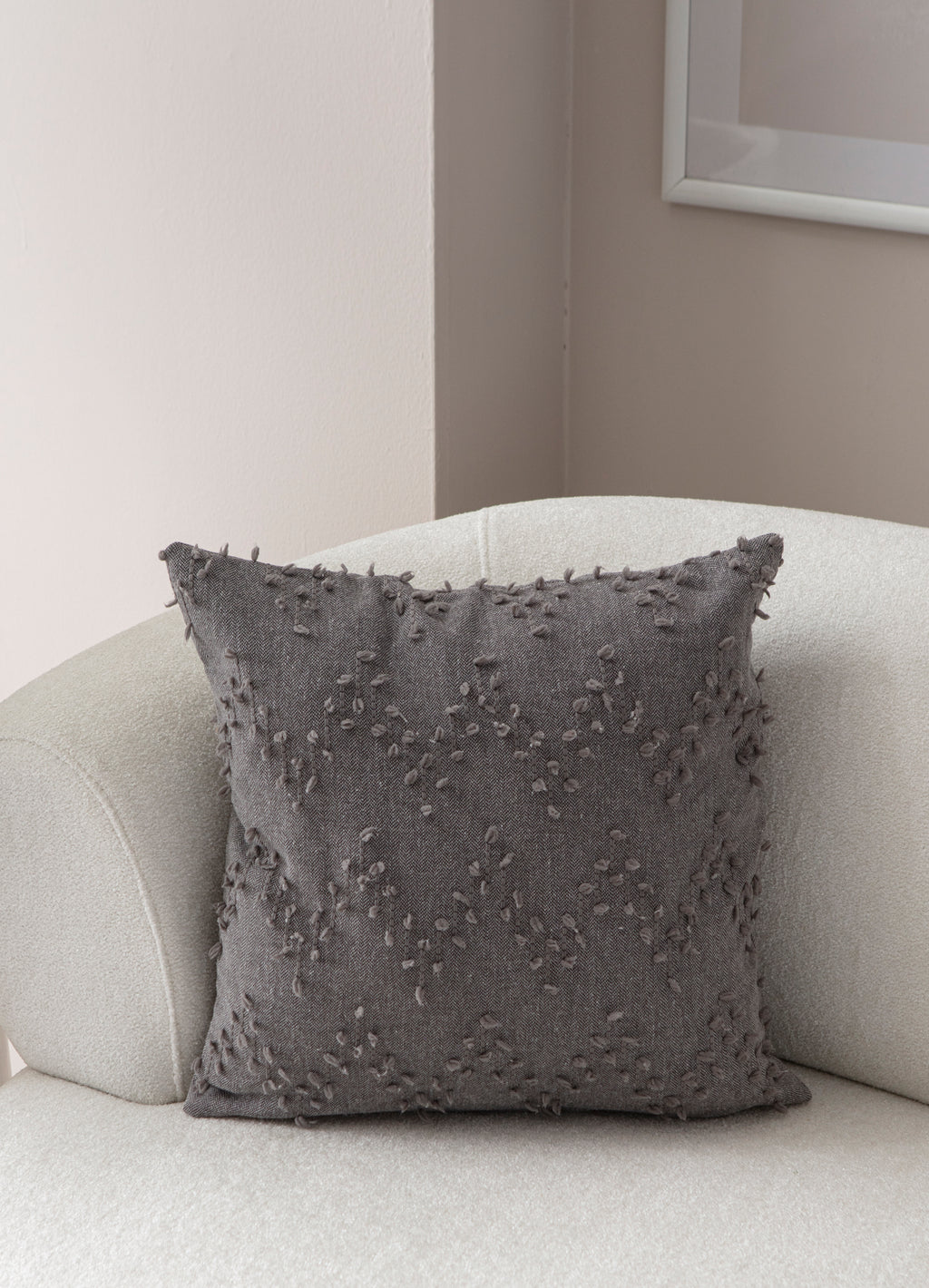 ZikZak Puantiyeli Kırlent Kılıfı - Puantiye Dokulu Dekoratif Yastık