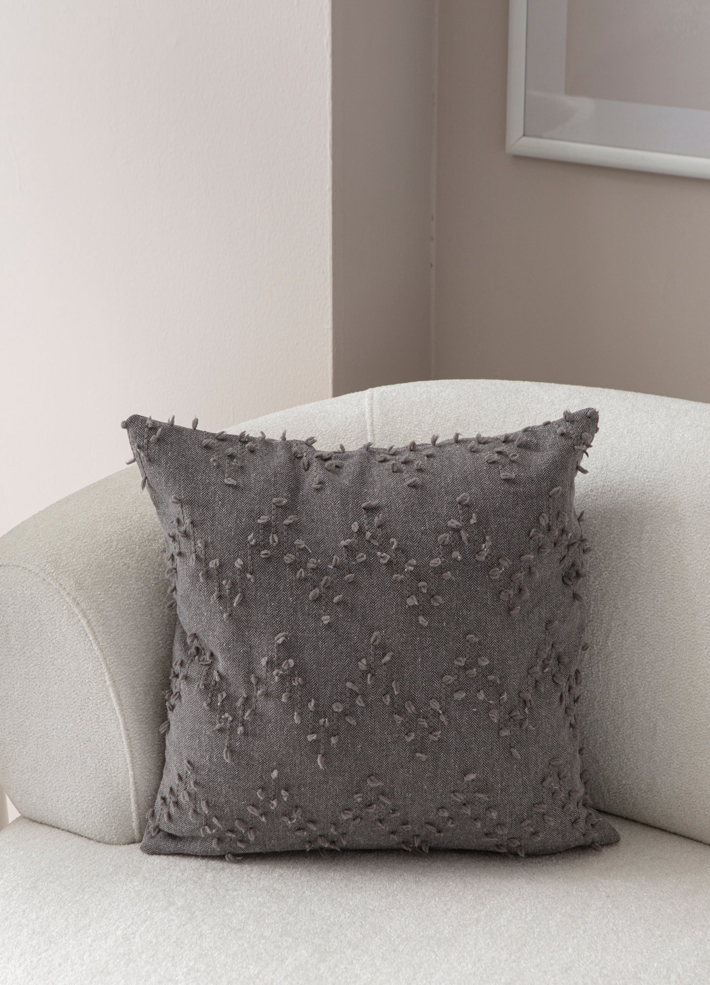 ZikZak Puantiyeli Kırlent Kılıfı - Puantiye Dokulu Dekoratif Yastık