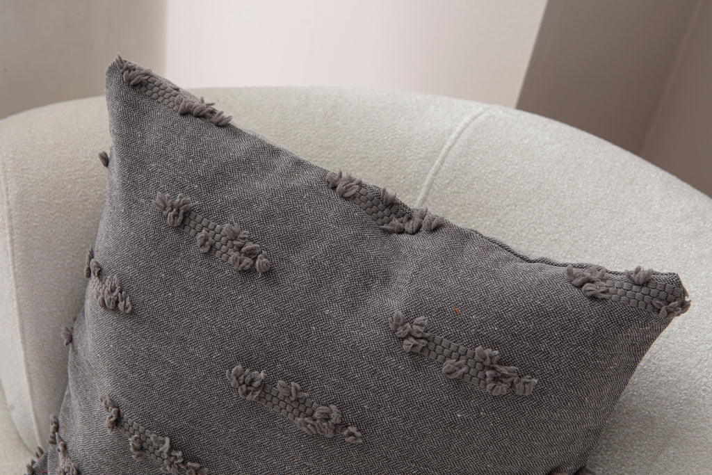 Petek Puantiyeli Kırlent Kılıfı - Puantiye Dokulu Dekoratif Yastık