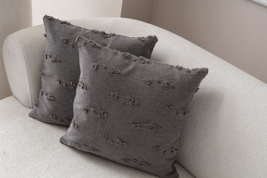 Petek Puantiyeli Kırlent Kılıfı - Puantiye Dokulu Dekoratif Yastık