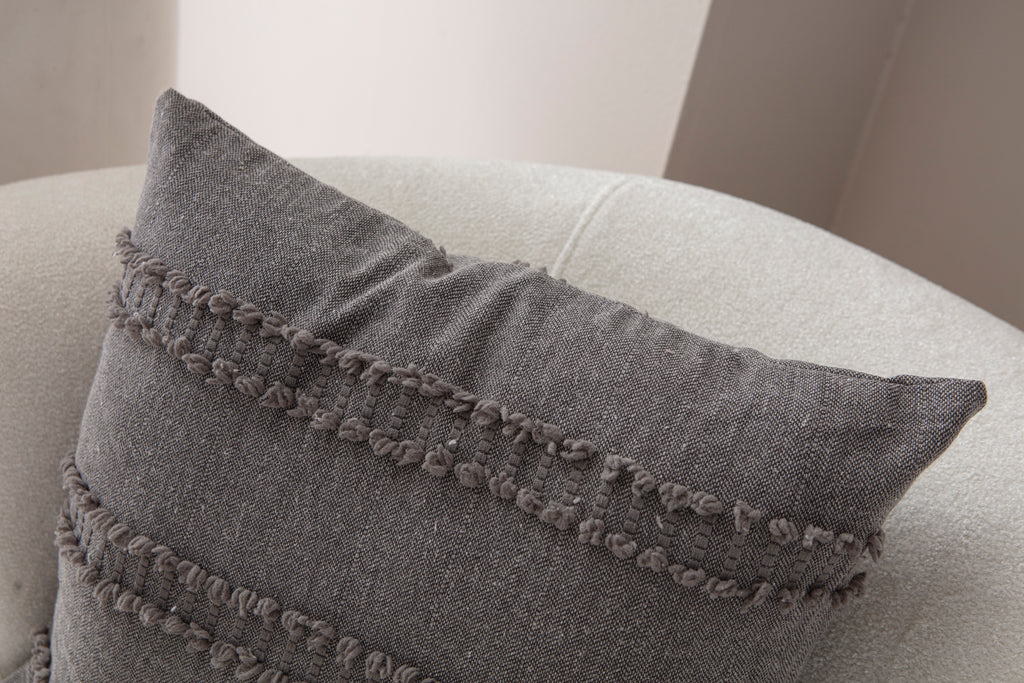 Kedi Merdiveni Puantiyeli Kırlent Kılıfı - Puantiye Dokulu Dekoratif Yastık