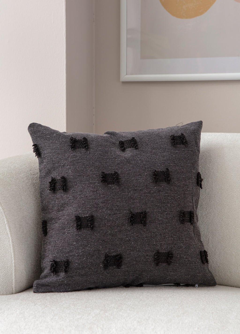 Fiyonk Puantiyeli Kırlent Kılıfı - Puantiye Dokulu Dekoratif Yastık