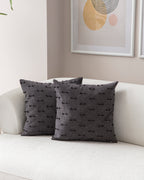 Tek Çizgi Puantiyeli Kırlent Kılıfı - Puantiye Dokulu Dekoratif Yastık