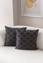 İkili Şerit Puantiyeli Kırlent Kılıfı - Puantiye Dokulu Dekoratif Yastık