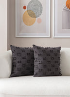 İkili Şerit Puantiyeli Kırlent Kılıfı - Puantiye Dokulu Dekoratif Yastık