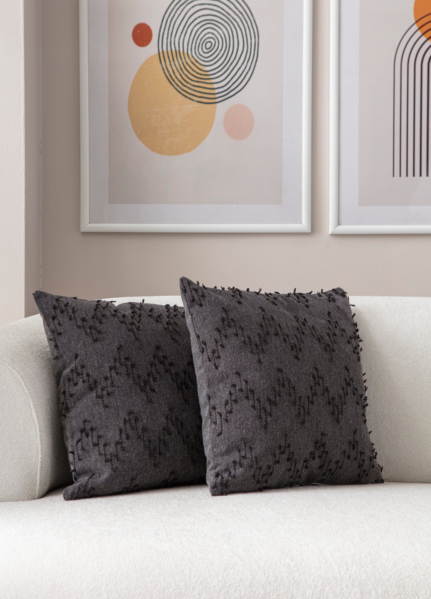 ZikZak Puantiyeli Kırlent Kılıfı - Puantiye Dokulu Dekoratif Yastık