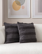 Kedi Merdiveni Puantiyeli Kırlent Kılıfı - Puantiye Dokulu Dekoratif Yastık