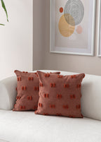 Fiyonk Puantiyeli Kırlent Kılıfı - Puantiye Dokulu Dekoratif Yastık