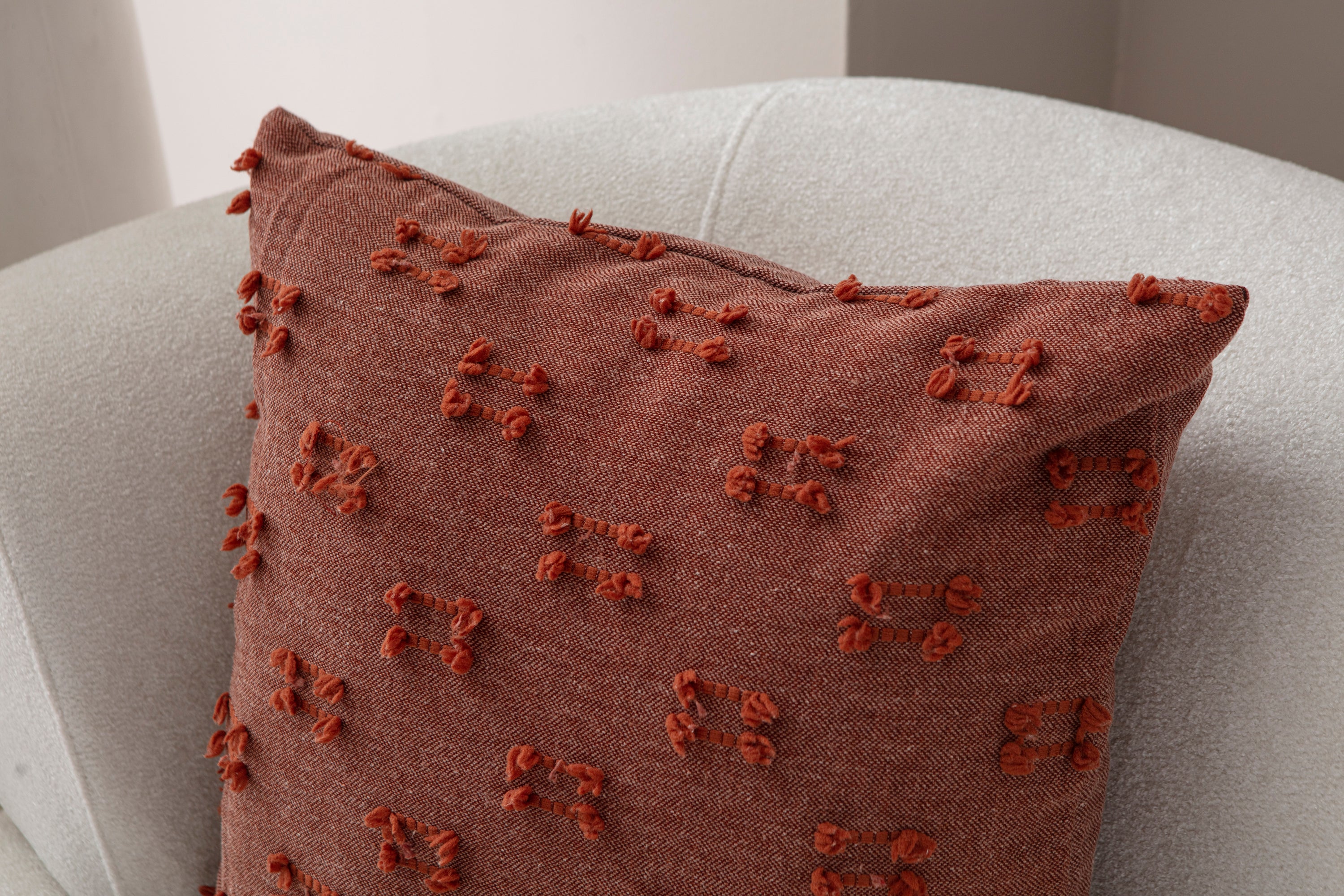 İkili Şerit Puantiyeli Kırlent Kılıfı - Puantiye Dokulu Dekoratif Yastık