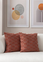 Tek Çizgi Puantiyeli Kırlent Kılıfı - Puantiye Dokulu Dekoratif Yastık