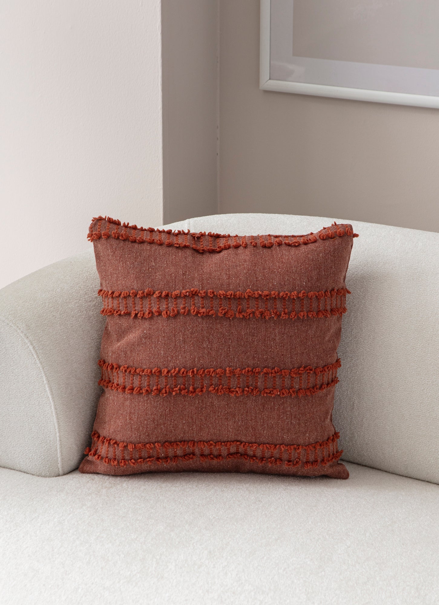 Kedi Merdiveni Puantiyeli Kırlent Kılıfı - Puantiye Dokulu Dekoratif Yastık