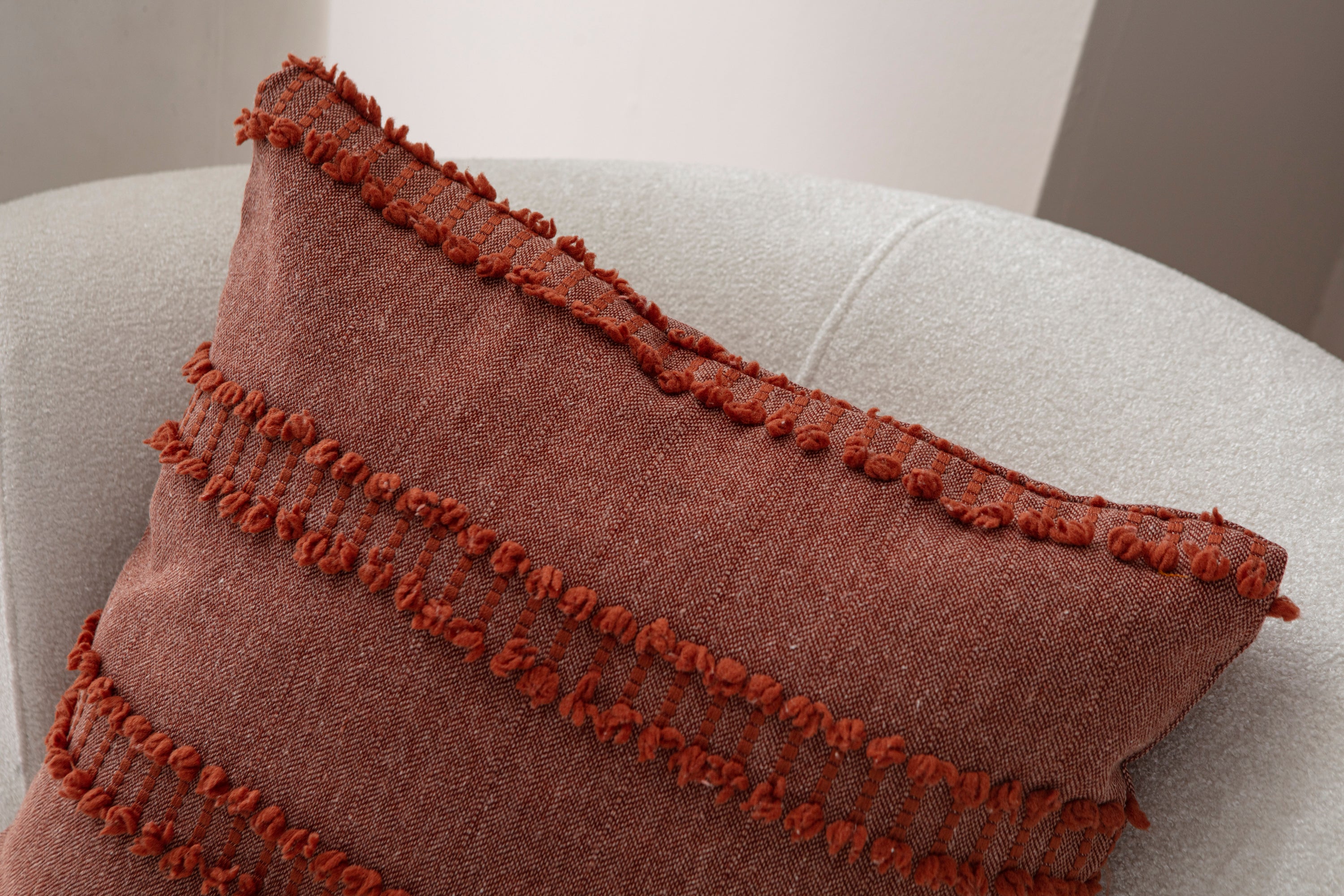 Kedi Merdiveni Puantiyeli Kırlent Kılıfı - Puantiye Dokulu Dekoratif Yastık